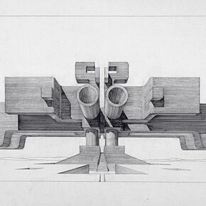 Hans Hollein, City-communication interchange as mean of expression, 1962. Courtoisie du Centre Pompidou