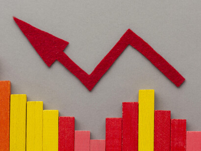 Ce graphique zigzagant illustre la volatilité du marché : 5 à 10 % des PME voient leur CA chuter de plus de 20 % après un choc externe