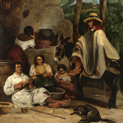 Ferdinand Bellermann, Posada, 1843 (detalle)