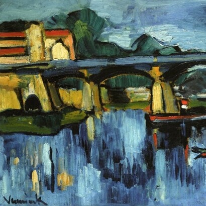 Maurice de Vlaminck, "Le Pont de Chatou", 1905, Musée de l'Annonciade, Saint-Tropez, Francia