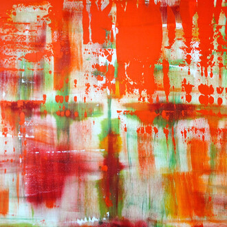 Monica Maja Richardson, Orange Layers, 2014, Acrylic on canvas, 100 x 120 cm