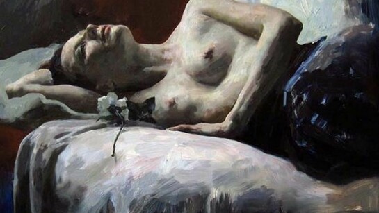 Hollis Dunlap, Far Away, 2014, Oil on Board, 16" x 20"
