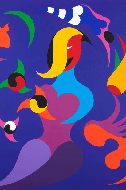 Mauro Perucchetti, Untitled, 2018. Acrylic on canvas mounted on board, 120 x 120 cm