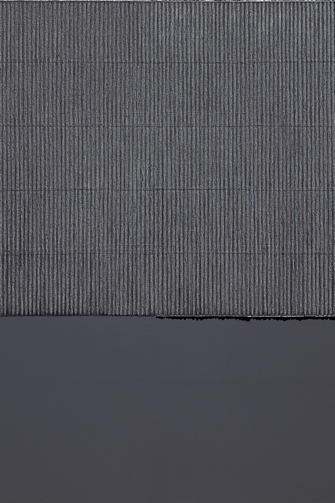 Park Seo-Bo, "Ecriture(描法)No. 980308" 1998, Black ink, white clam and oyster shell powder and glue with Korean, Hanji paper on canvas, 228 x 182 cm / 89 3/4 x 71 3/4 in, Courtesy Galerie Perrotin