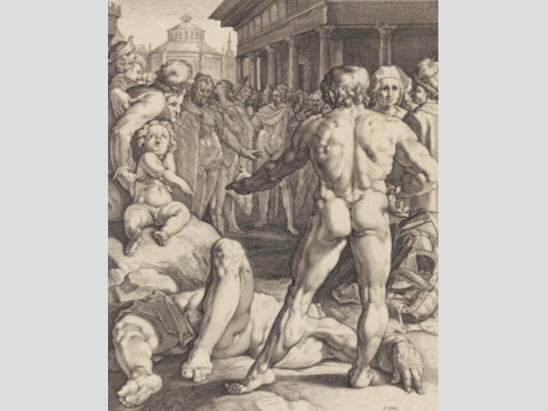 Combate entre Ulises e Irus, 1589. Buril sobre papel verjurado. Courtesy of Museo del Prado