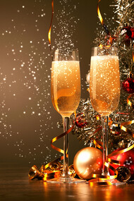 Champagne Glasses and Tape, stock photo (Sergey Nivens)