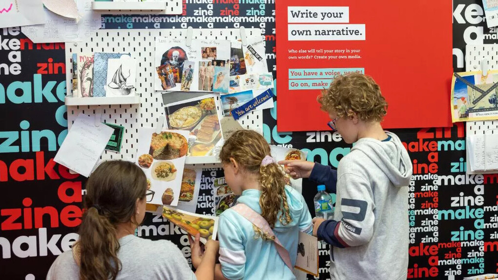 Zine lounge, exhibition view. Courtesy of the Museum of Australian Democracy