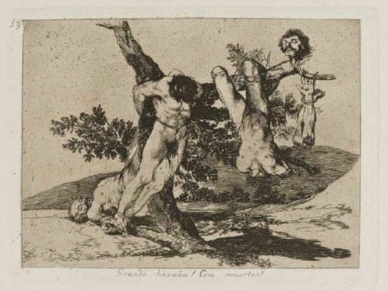 Francisco José de Goya y Lucientes, Grande hazana con muertos (Wonderful heroism against dead men), Plate 39, 1863