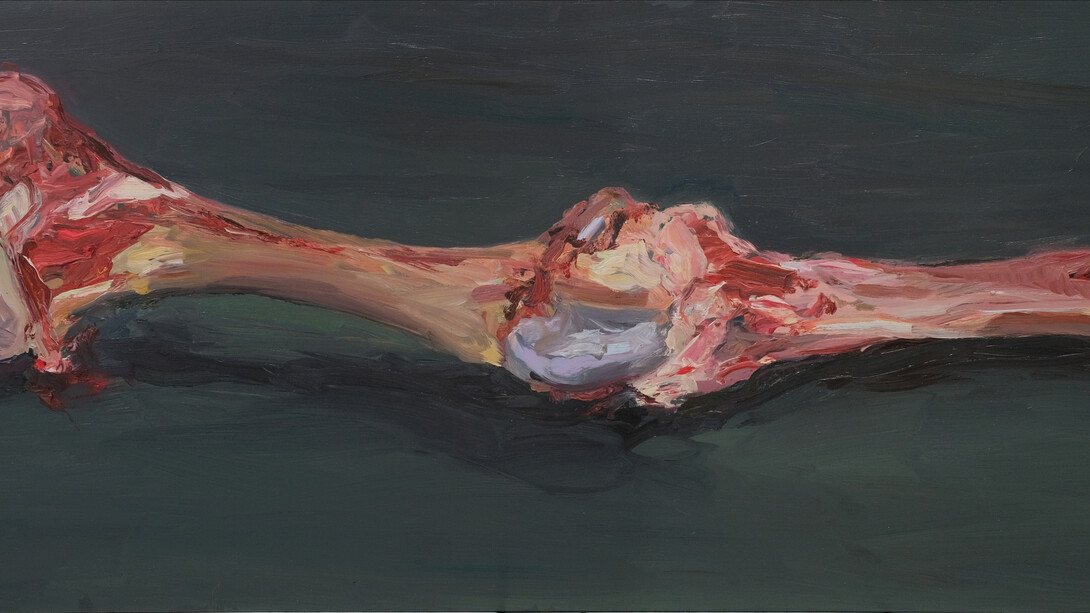 Osso [Bone], 2019, oil on wood, 70 x 170 cm