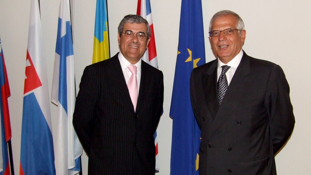 Tomás Abadía Vicente y Josep Borelll, presidente del Parlamento Europeo en su visita oficial a Costa Rica, en 2006
