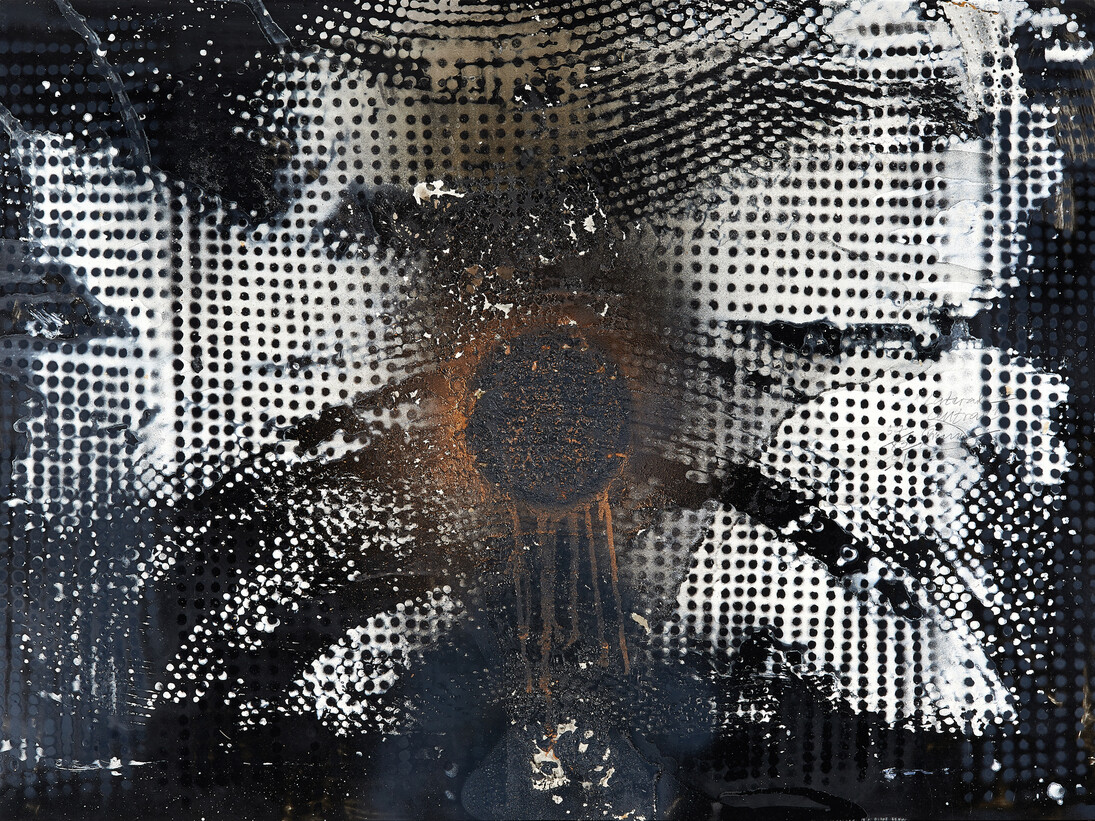 Otto Piene, Laterne Central, 1957, mixed media, 74 x 103 cm. (29.1 x 40.6 in.)