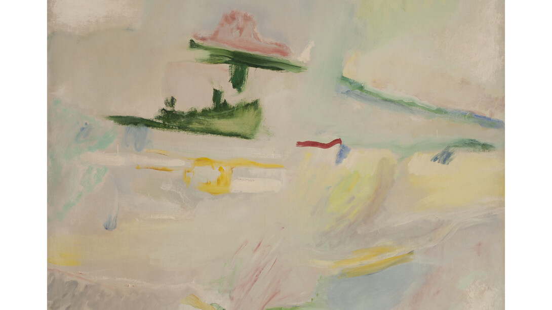 Jane Freilicher, The Sky, c. 1960, oil on linen, 46 x 51 inches, Courtesy Tibor de Nagy Gallery, New York