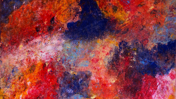 Marina Berra, Born to be alive, 2016, tecnica mista su tela, 80x80 cm