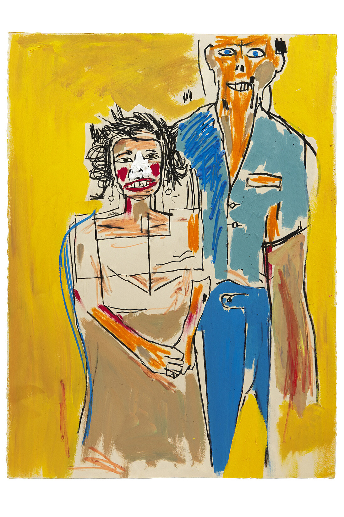 Jean-Michel Basquiat, Untitled (Herbert and Lenore Schorr), 1983, Acrylic on paper 30 x 22 3/8 inches (76 x 56.8 cm), The Schorr Family Collection © The Estate of Jean-Michel Basquiat / ADAGP, Paris / ARS, New York 2014. Photo by Kent Pell 
