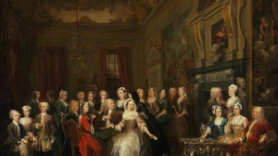William Hogarth, An assembly at Wanstead House, Oil on canvas