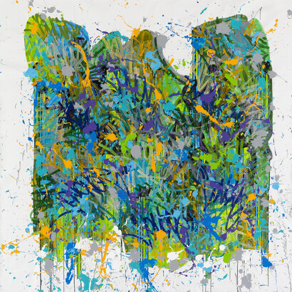 JonOne, Waves, 2015, acrylique sur toile, 210 x 170 cm