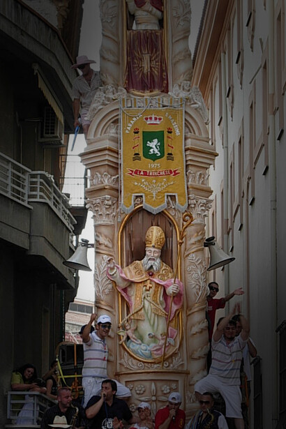 Nola, Campania, Italia. La Festa dei Gigli di Nola è dal 2013 Patrimonio Immateriale UNESCO e fa parte della Rete delle Grandi Macchine a Spalla