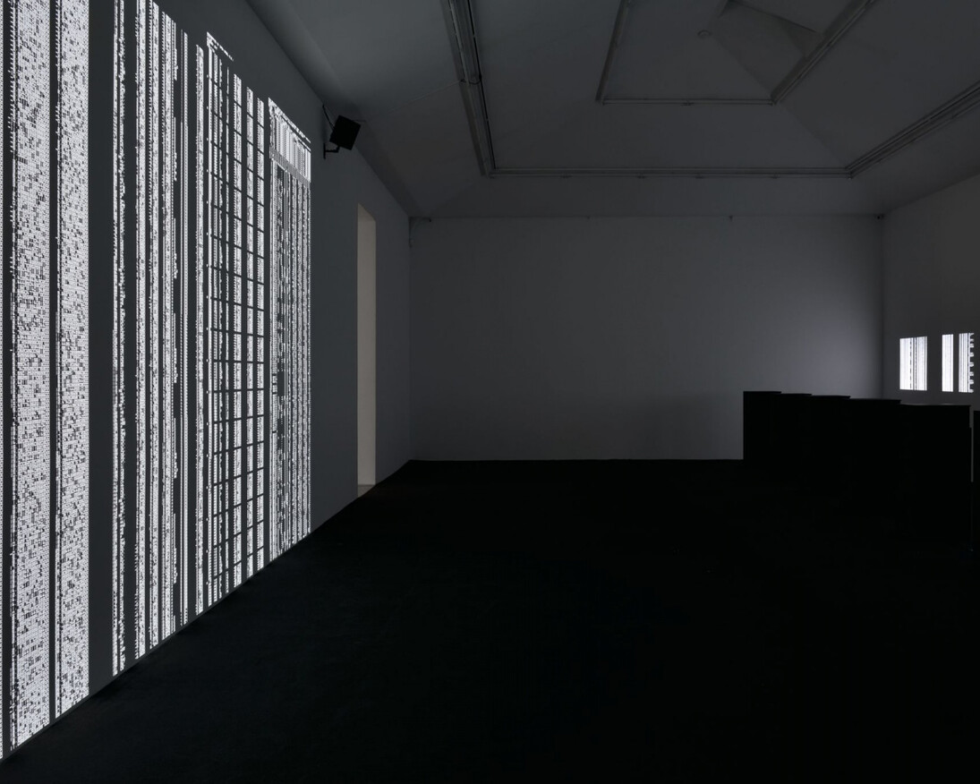 Ryoji Ikeda. Courtesy of Almine Rech Gallery