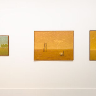 Alfredo Spampinato,  Gold in the countryside, exhibition view. Courtesy of Calvaresi