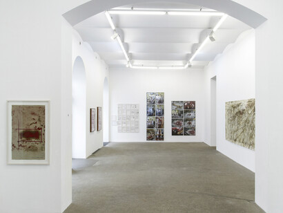 Hermann Nitsch and Julian Schnabel. Courtesy of Galerie Elisabeth & Klaus Thoman