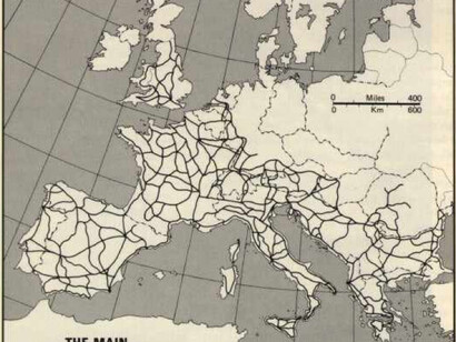 Traçado das Vias Romanas na Europa