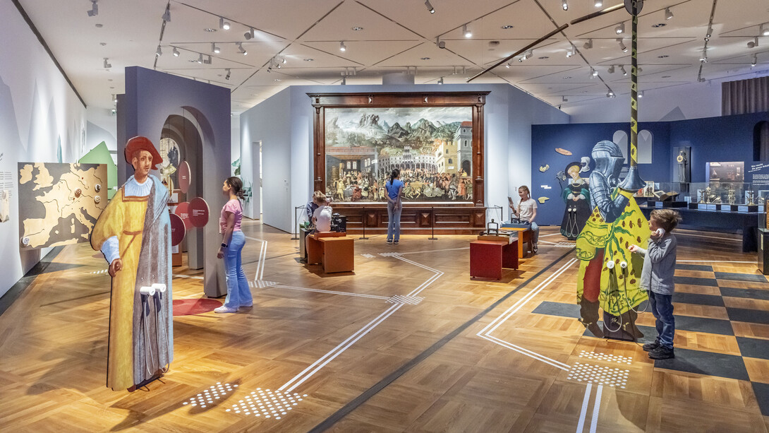 Rein ins gemälde! Eine zeitreise für kinder, Ausstellungsansicht. Mit freundlicher genehmigung des Deutschen Historischen Museums