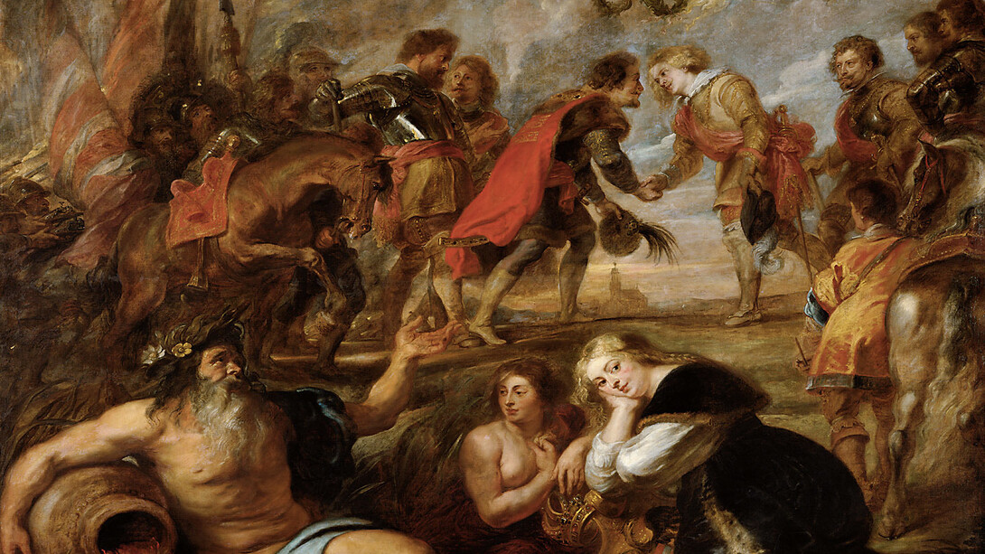 Peter Paul Rubens, 1577-1640. Encuentro del rey Fernando de Hungría con el cardenal infante Fernando antes de la batalla de Nördlingen, protestantes contra católicos que, como llevaba siendo tradición desde hacía ya más de un siglo.Considerada una de las glorias militares de España,1634. Museo de Historia del Arte de Viena, Galería de Pintura.