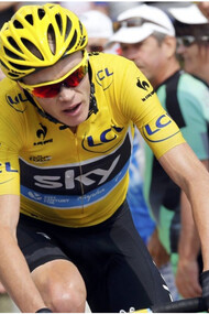 Chris Froome al traguardo