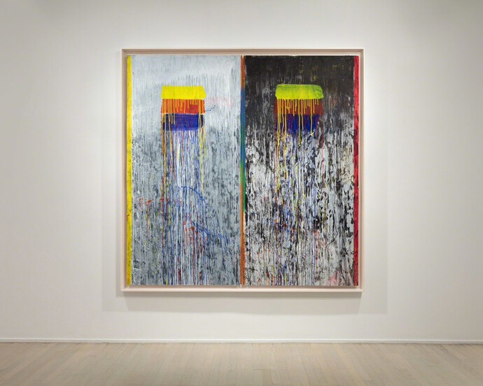 Pat Steir, Exhibition view. Courtesy of Pace Prints