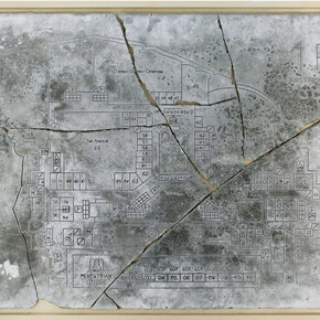 Andrea Francolino, Berjaya Times Square, 2013, concrete and wood, 116.5 x 149 cm