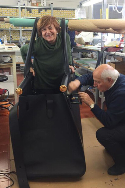 Luigi e Gianna Limberti con la Borsa gigante