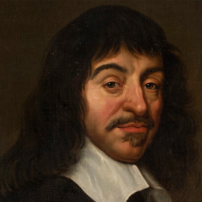 Retrato de René Descartes. A precisão do mundo tem uma longa história na filosofia ocidental e adquiriu uma renovada notoriedade a partir de Descartes