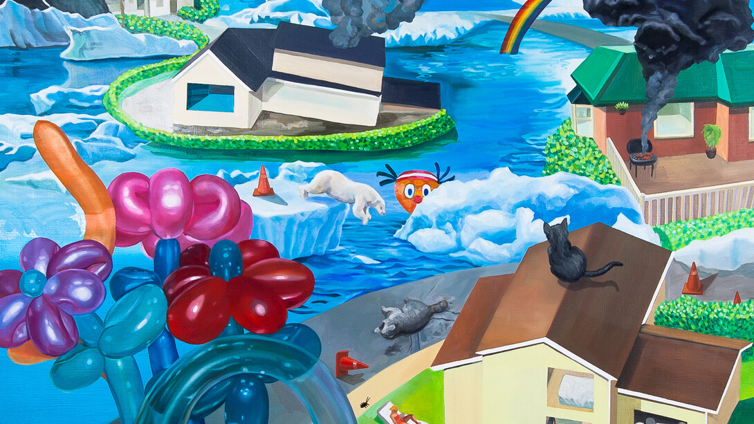 Jaeyeon Yoo, Home-Made Disaster, Fragmented Town-Yellow House and Grey Smog