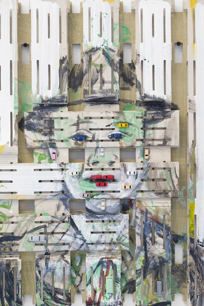 Thomas Bayrle, Gelb I (detail), 2012/14. Courtesy of dépendance