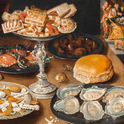 Osias Beert, Pronk still life depicting a rich man and poor Lazarus, circa 1608. Courtesy of Kunstmuseum 