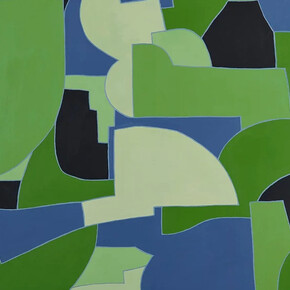 Erica Hauser, Configuration blues greens (detail), 2026. Courtesy of Robin Rice Gallery