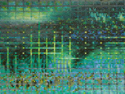 Ned Martin, "Fractals 23", Oil on aluminum, 36 x 60", 2014