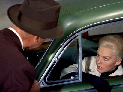 James Stewart y Kim Novak en "Vértigo" (1958)