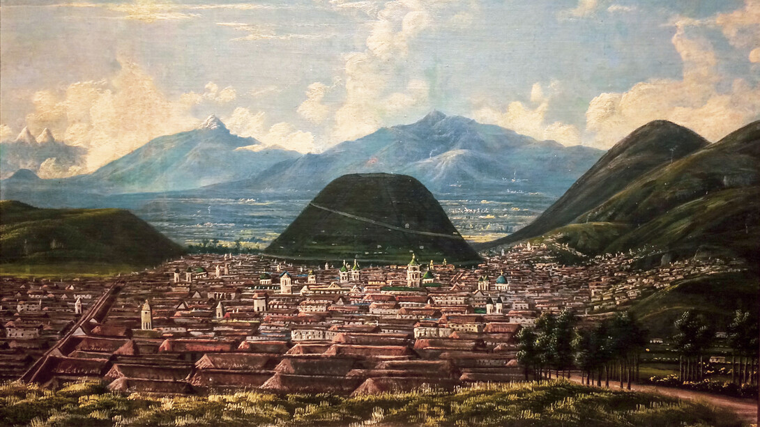"Quito" (1860), óleo sobre lienzo atribuido a Rafael Salas Estrada