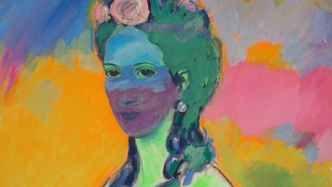 Darrell Hawkins, Lady Hurley Burley (detail), Acrylic on Canvas, 60 x 70 cm, Image courtesy of the Saatchi Gallery, London