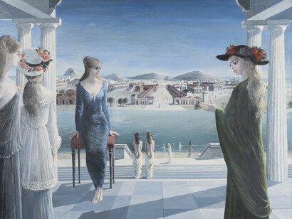 Paul Delvaux, The Terrace, 1979, oil on canvas, Private collection © Fondation Paul Delvaux, Sint-Idesbald/Belgium, c/o Pictoright Amsterdam 2017