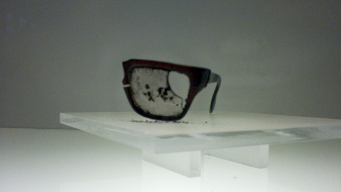 Gafas del presidente de Chile Salvador Allende, encontradas en el Palacio de la Moneda, tras el bombardeo de 1973