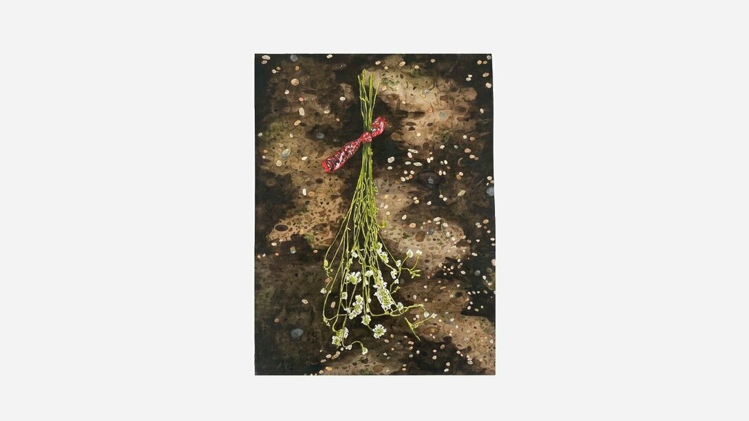 Janetmarie Fields, Danger, 2024, watercolor on paper, 16 x 12 in. Courtesy of the artist and PDX Contemporary Art
