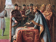El rey Juan sin Tierra firmando la Carta Magna