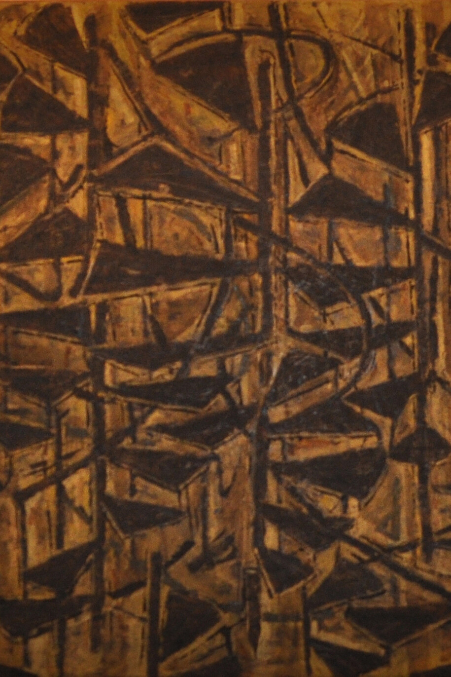 Marco Tirelli, Efisio, dettaglio, olio su tela, 190 x 230 cm