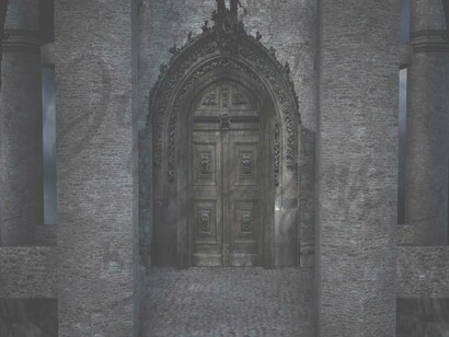 The entrance to the Castle of Wolfenbach as described in the novel by Eliza Parsons