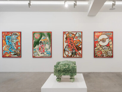 Nobuaki Takekawa, Cat's Ashio Copper mine - Light and darkness, exhibition view. Courtesy of Ota Fine Arts