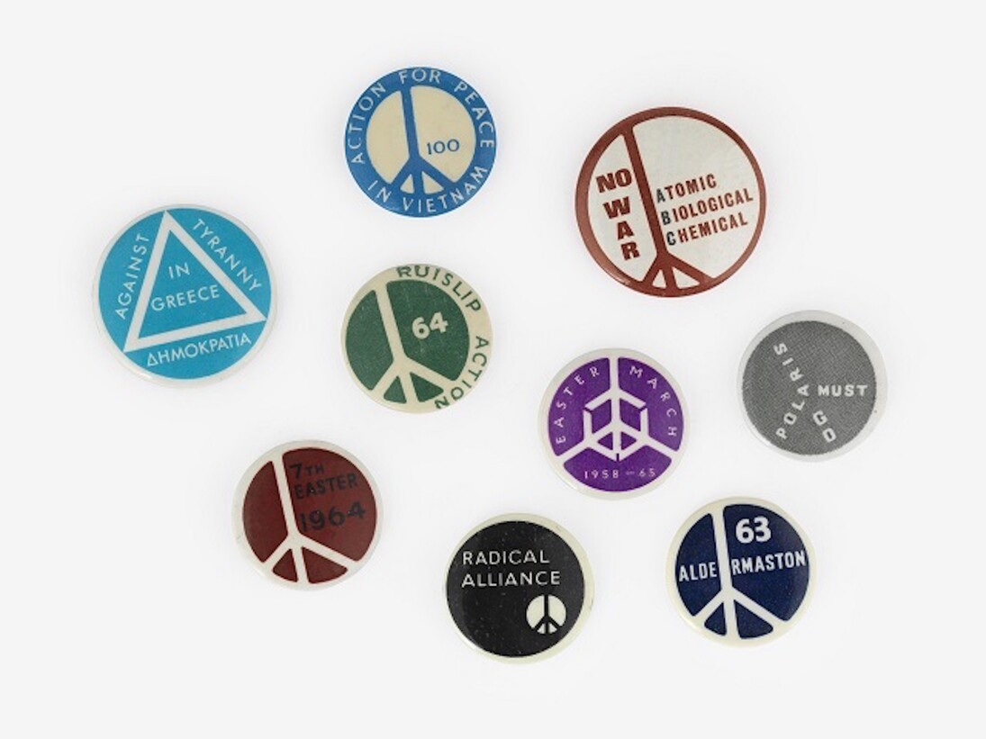 © Campaign for Nuclear Disarmament (CND)
Badges courtesy of Ernest Rodker