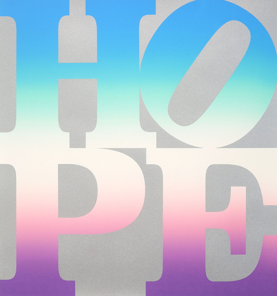 Robert Indiana, Four Seasons of HOPEbook (1_4), (silver), A portfolio of 4 Silkscreen prints on coventry archival rag, 2012, Edition of 125, 74.9 x 89.2 cm