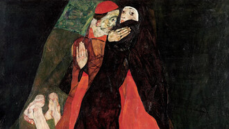 Egon Schiele, Cardenal y monja, 1912 (detalle)